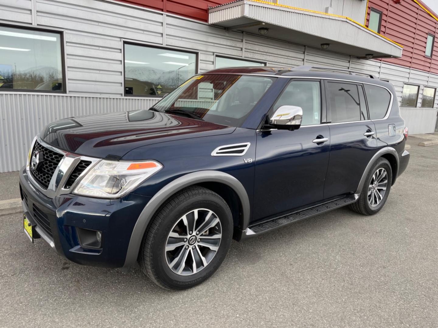 2020 BLUE /black leather NISSAN ARMADA SL (JN8AY2NC4LX) with an 5.6L engine, Automatic transmission, located at 1960 Industrial Drive, Wasilla, 99654, (907) 274-2277, 61.573475, -149.400146 - Photo#0